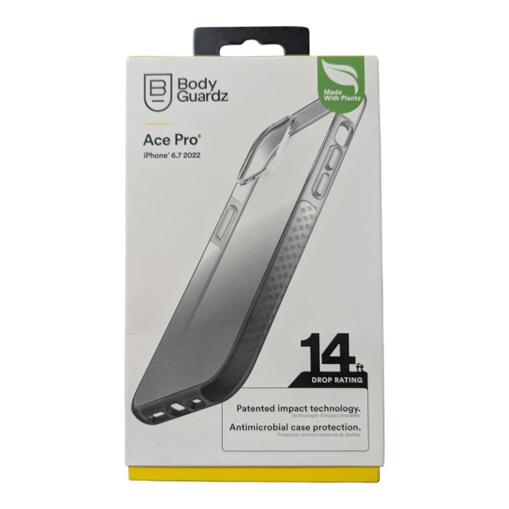 J4. BodyGuardz Ace Pro Case for Apple iPhone 14 Plus - Smokey Ombre Clear